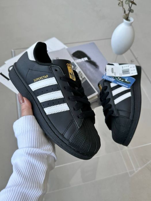 ПОДАРУНОК ДО ЗАМОВЛЕННЯ!! Adidas Superstar Black Premium