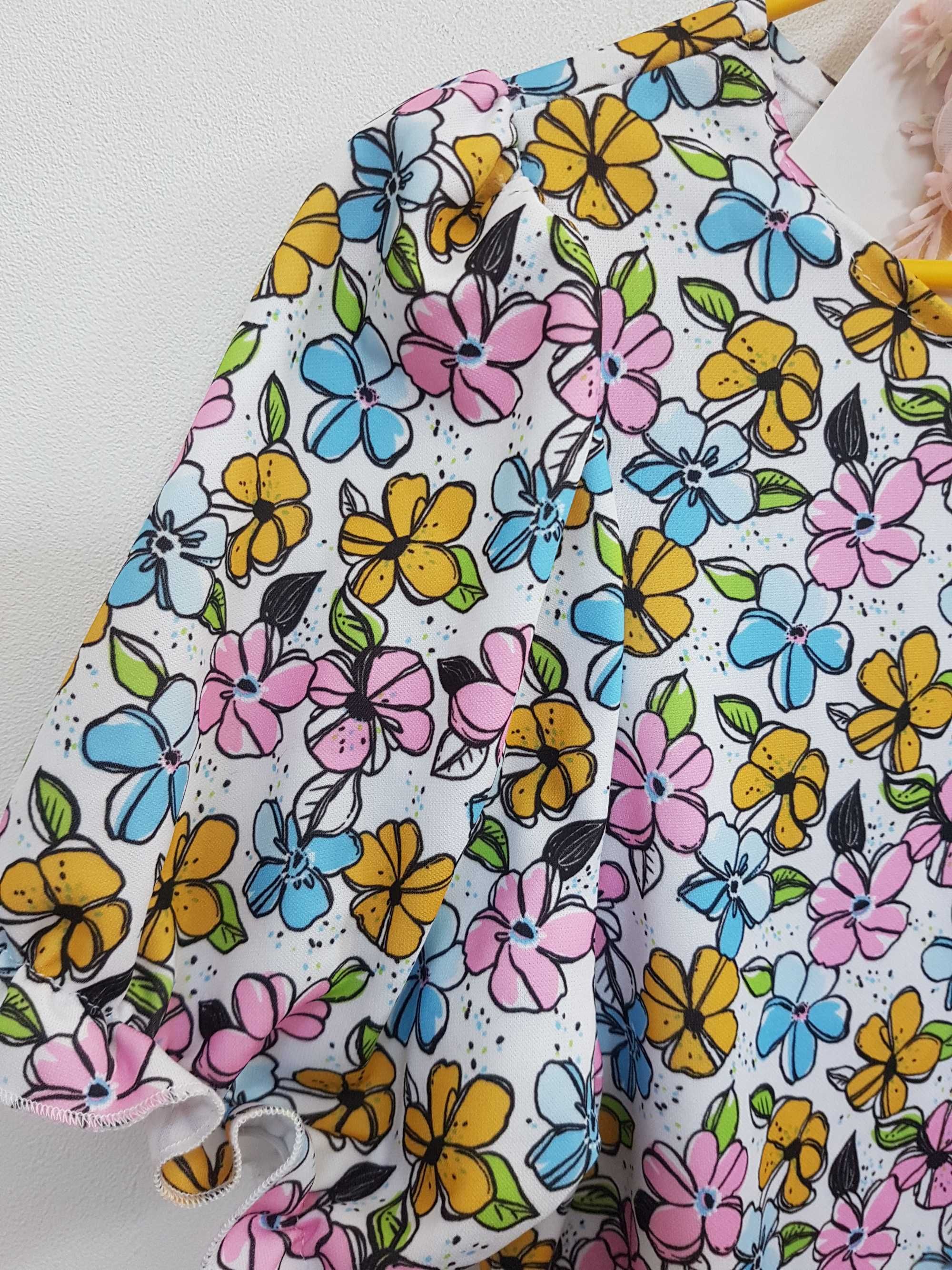 Sukienka wkwiaty przebranie pani wiosna 164 cm G012