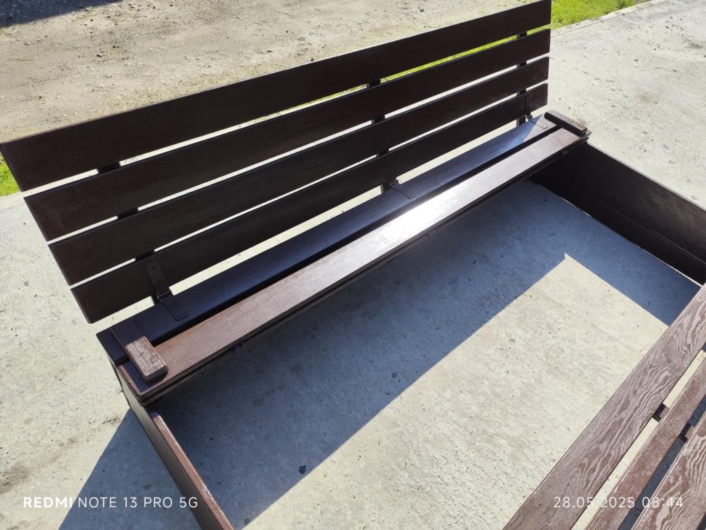 Duża piaskownica 200 x 200 z ławeczkami
