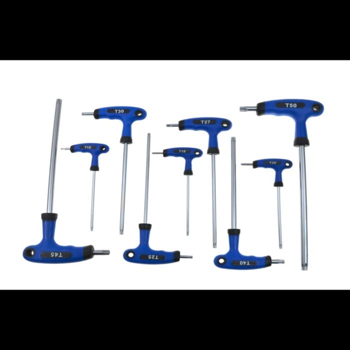 Набор Т-образных ключей TORX (пластиковая ручка) 9 единиц, Geko 30587