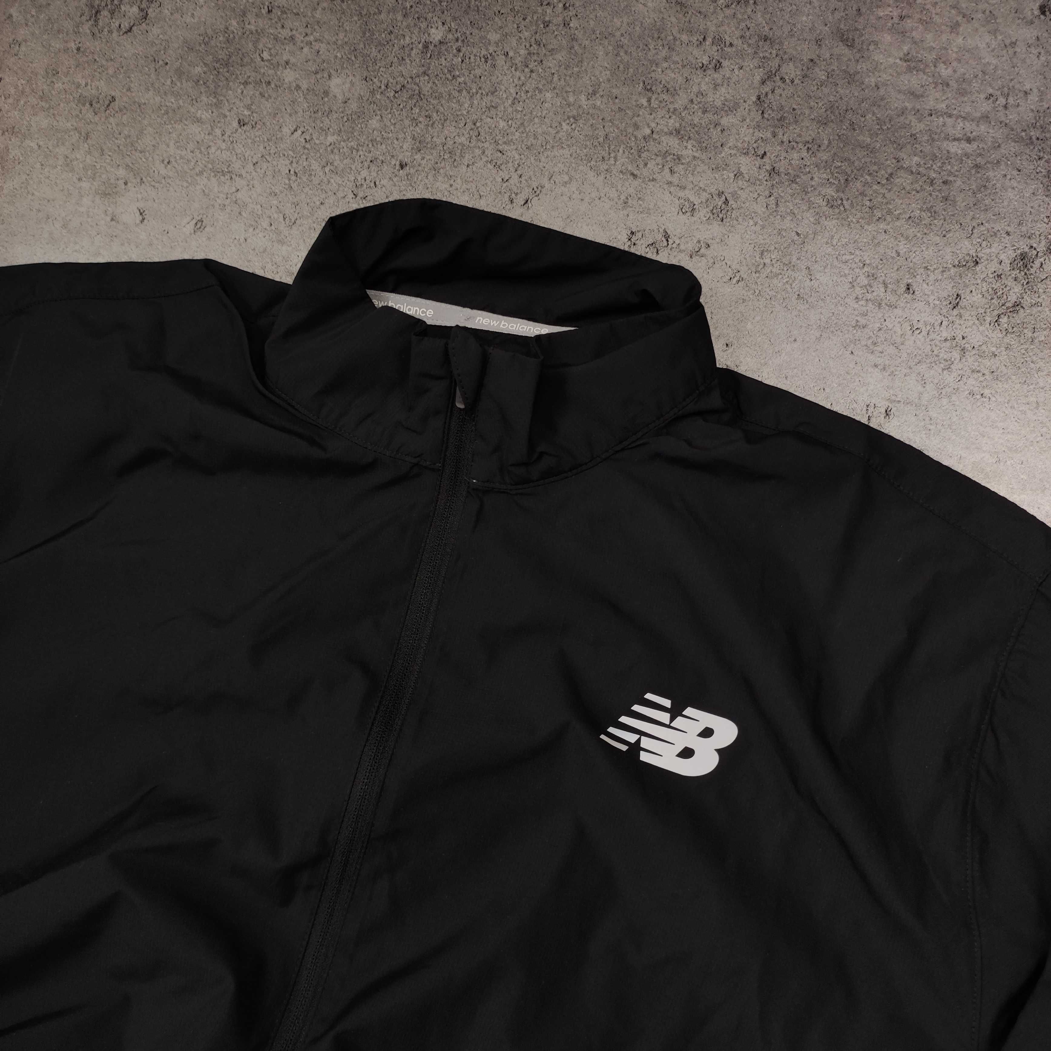 MĘSKA Kurtka Lekka Wiatrówka Bieganie Sportowa New Balance Małe Logo