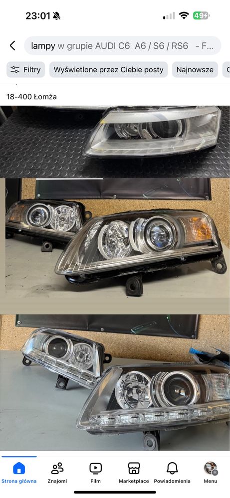 reflektory przednie Audi A6 C6 Bi xenon bi led lampy przód NOWE !