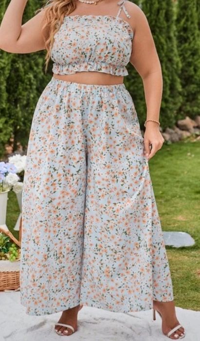 Conjunto top e calças