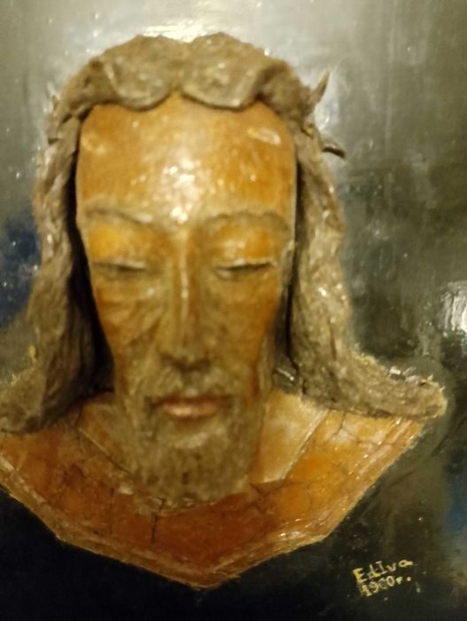 Rzeźba głowa Chrystusa?