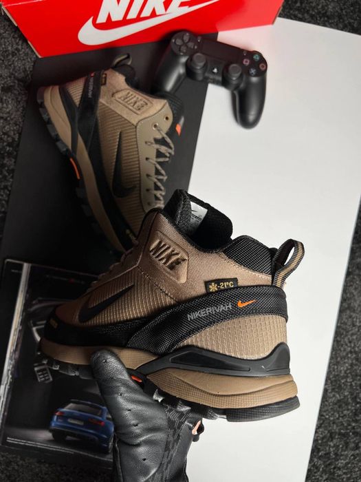 Чоловічі кросівки найк на хутрі Nike Rivah Fur Coyote Black [41-46]