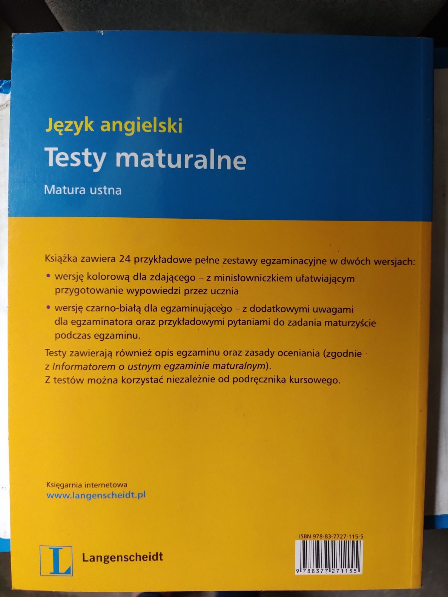 Testy maturalne Język angielski Elżbieta Mańko Langenscheidt