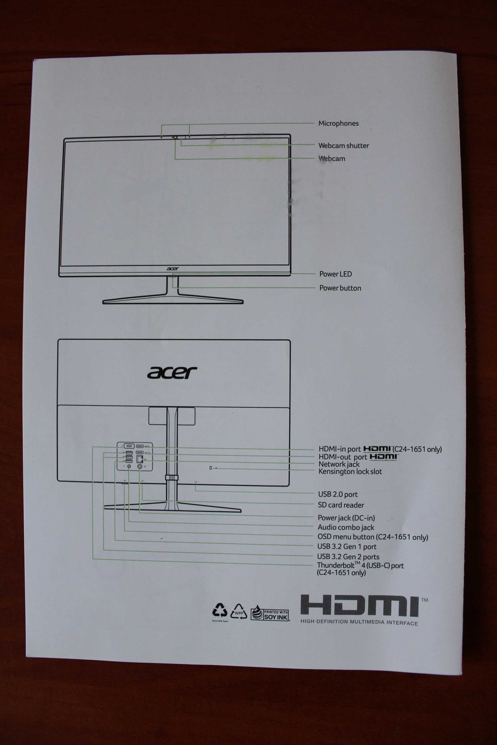 Matryca Acer Aspire C24