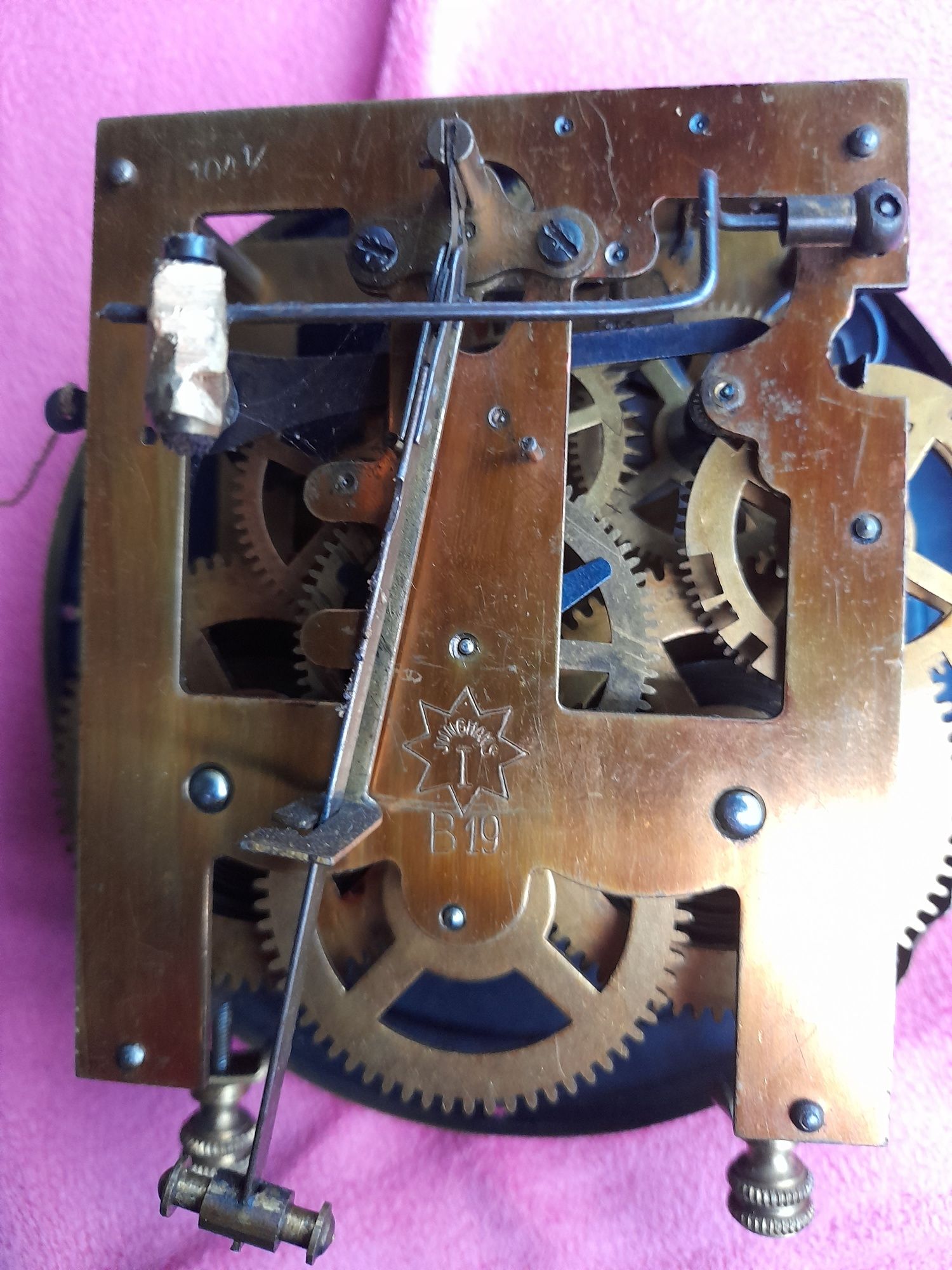 Bardzo stary1880 poniemiecki  przedwojenny  zegar Junghans  sygnowany