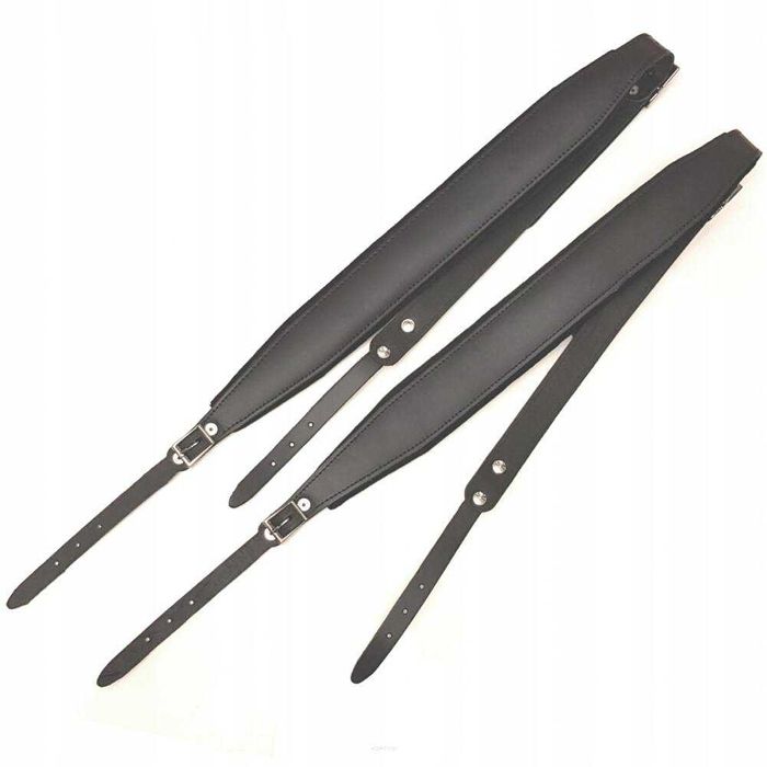 Pasy akordeonowe 60-80 BK skórzane welur szer 6,5