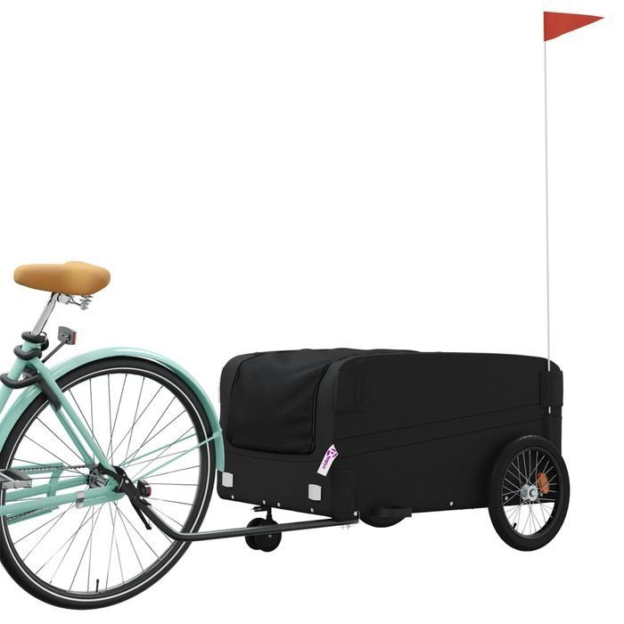 vidaXL Przyczepka rowerowa, czarna, 45 kg, żelazo