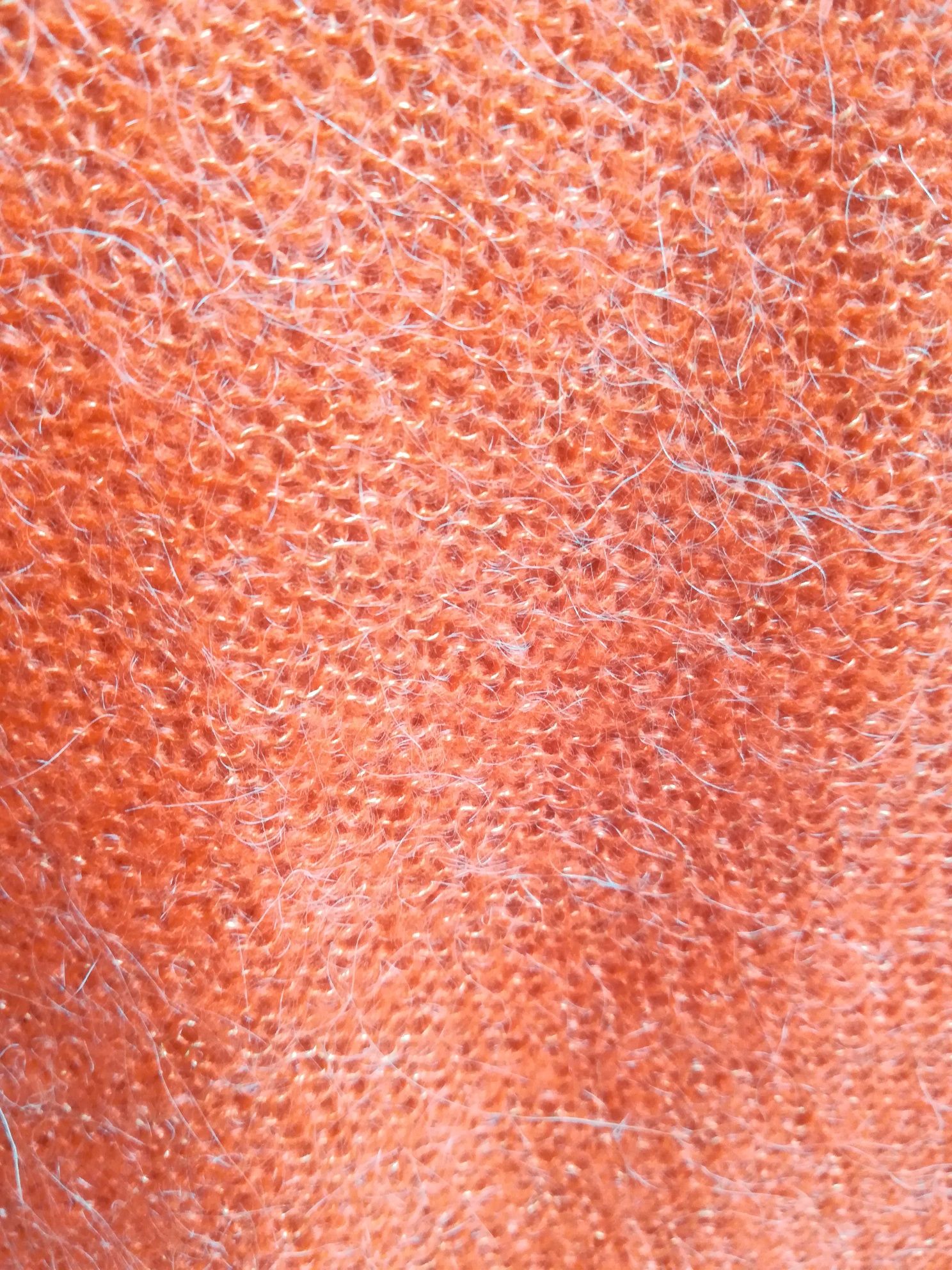 Sweter pomarańczowy z moherem