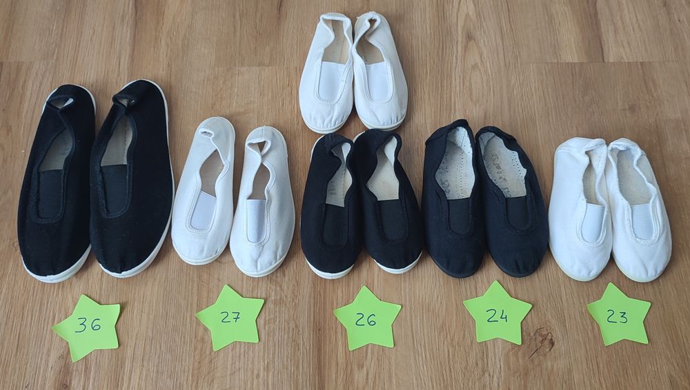 Sapatilhas ginástica 23, 24, 26, 27 e 36