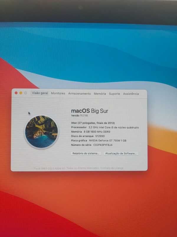Computador Imac 27" -2013