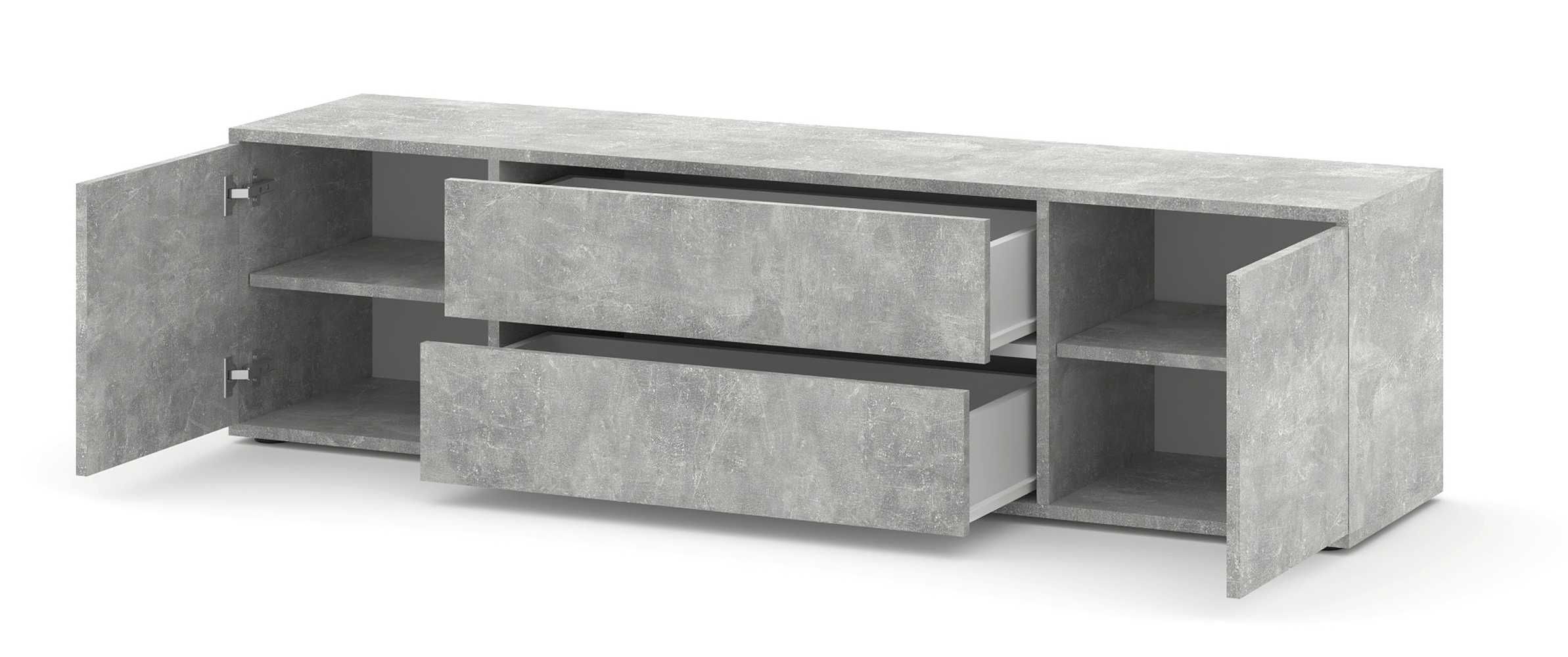 Szafka RTV GENEVA 154x35x41 cm beton - wyprzedaż