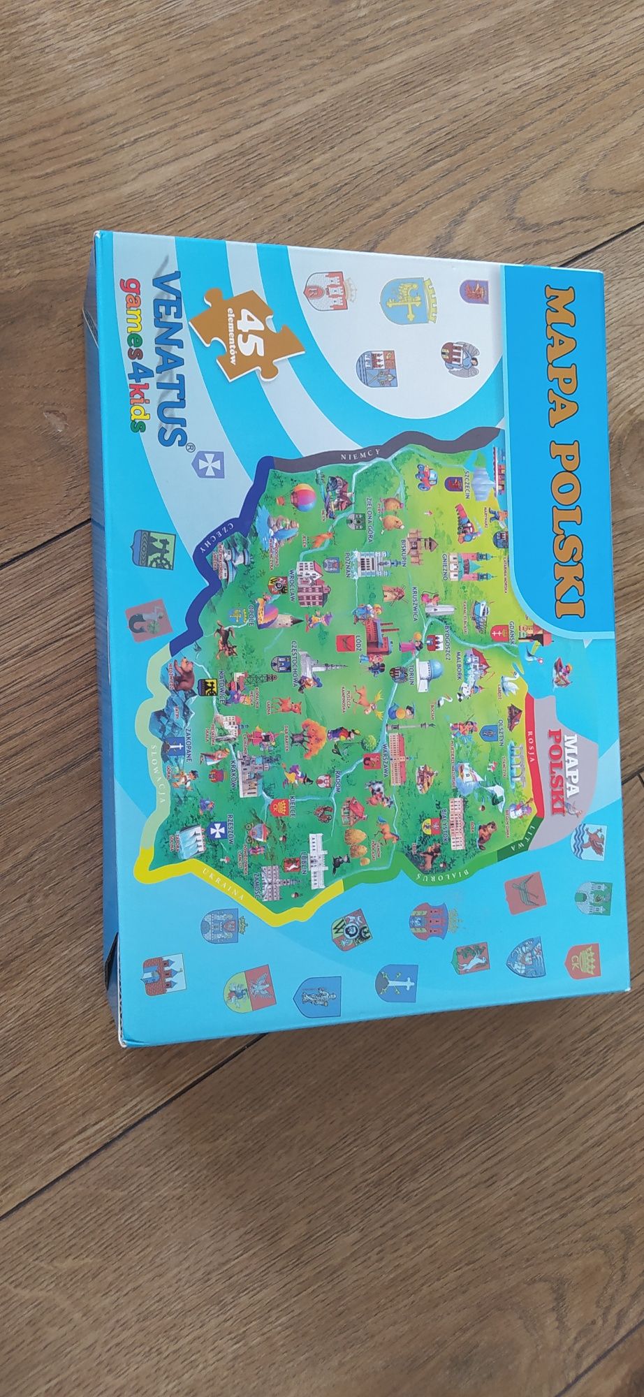 Puzzle mapa Polski 45 elementów