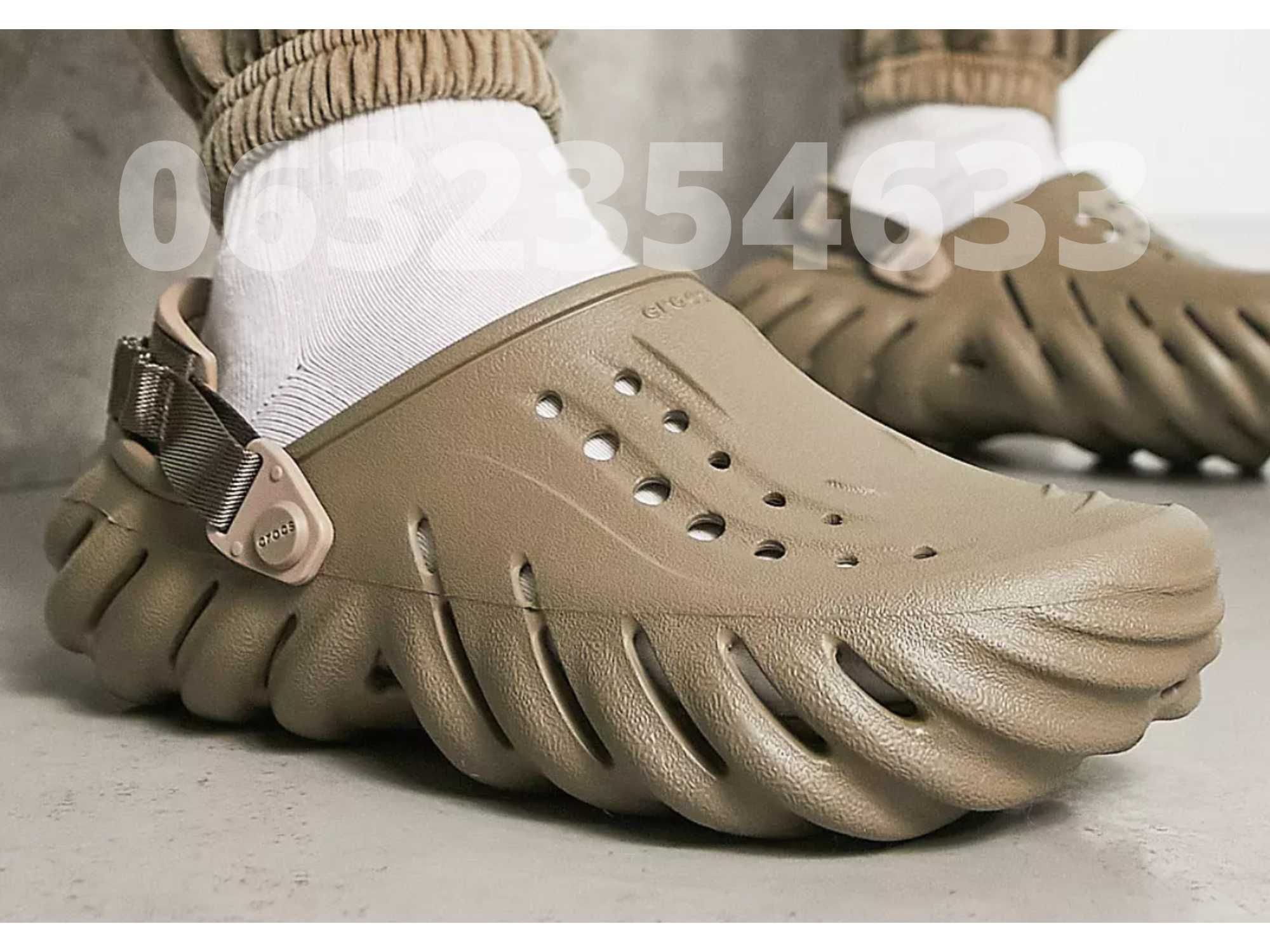 Мягкие мужские кроксы Ехо клоги Crocs Echo Clog M11 M10 M9 M8 размеры