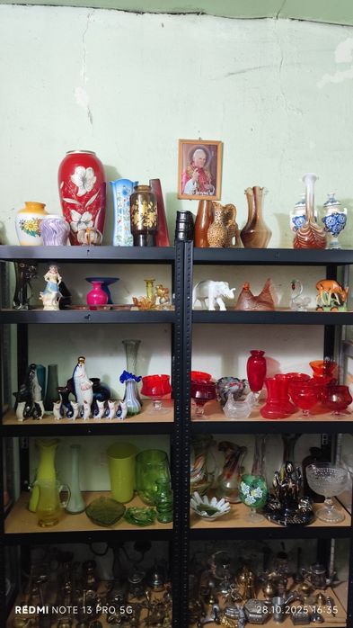 Szkło Kolorowe Kryształy Porcelana Wszystko z PRL-u