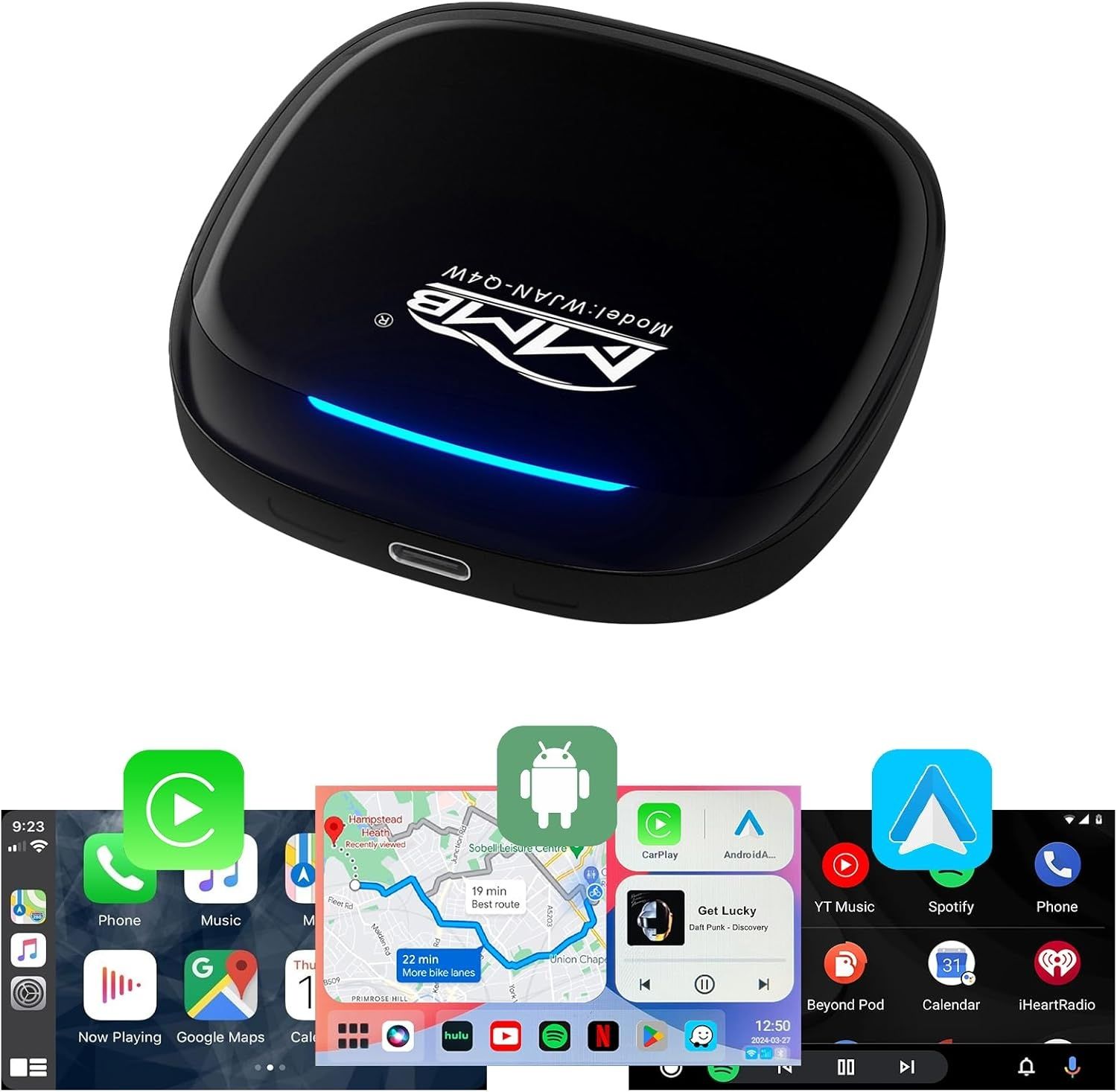 MMB MAX 5.0 CarPlay Android Auto Адаптер Android 13, QCM6225 8Gb+128Gb