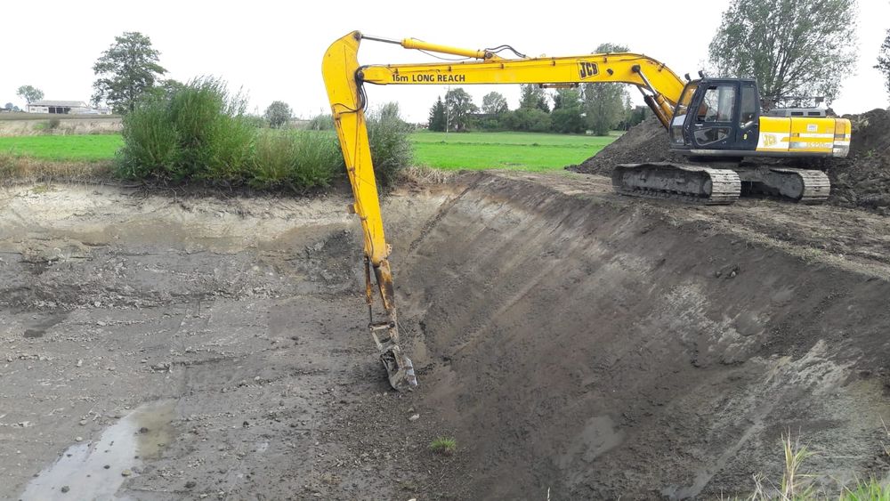Kopanie stawów deszczownie wynajem koparki long do 20metrów