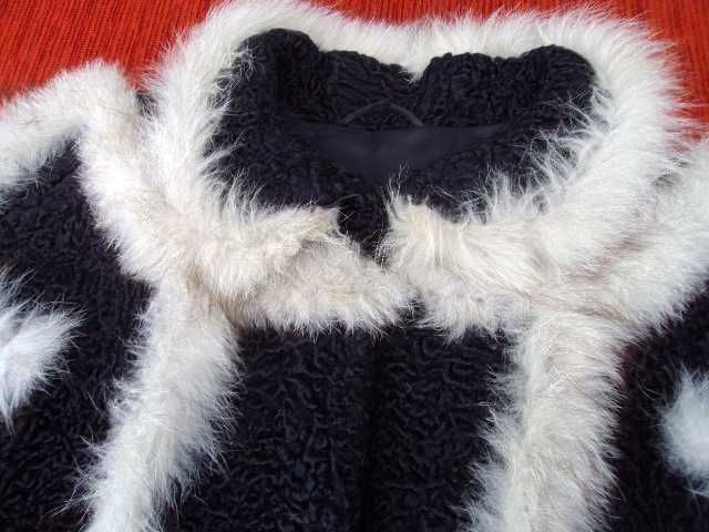 kurtka futro Karakuły z futerkiem roz XL firmy Peter Mangold super