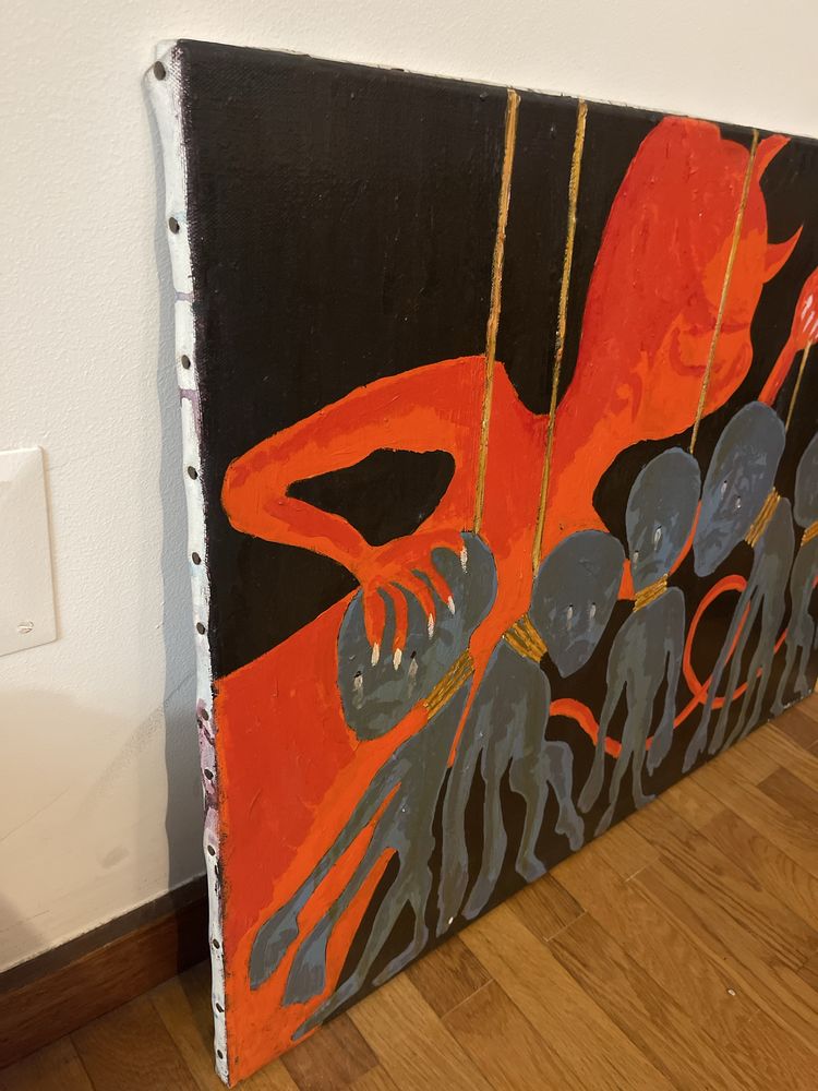Pintura original em acrilico sobre tela 100x150