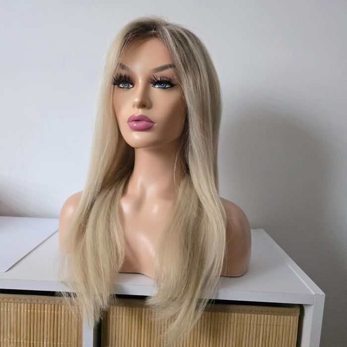 Peruka włosy naturalne europejskie jasny blond