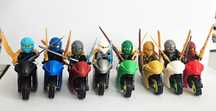 Lego Ninja minifigure with motorcycle (8pcs)
