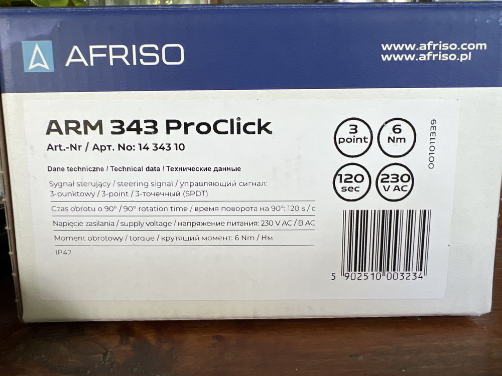Afriso ARM 343 ProClick – NOWY siłownik 230V, 3-punktowy