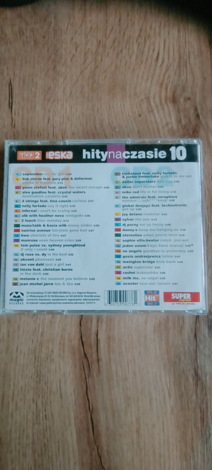 Płyta CD Hity na czasie 10 eska 2007 r