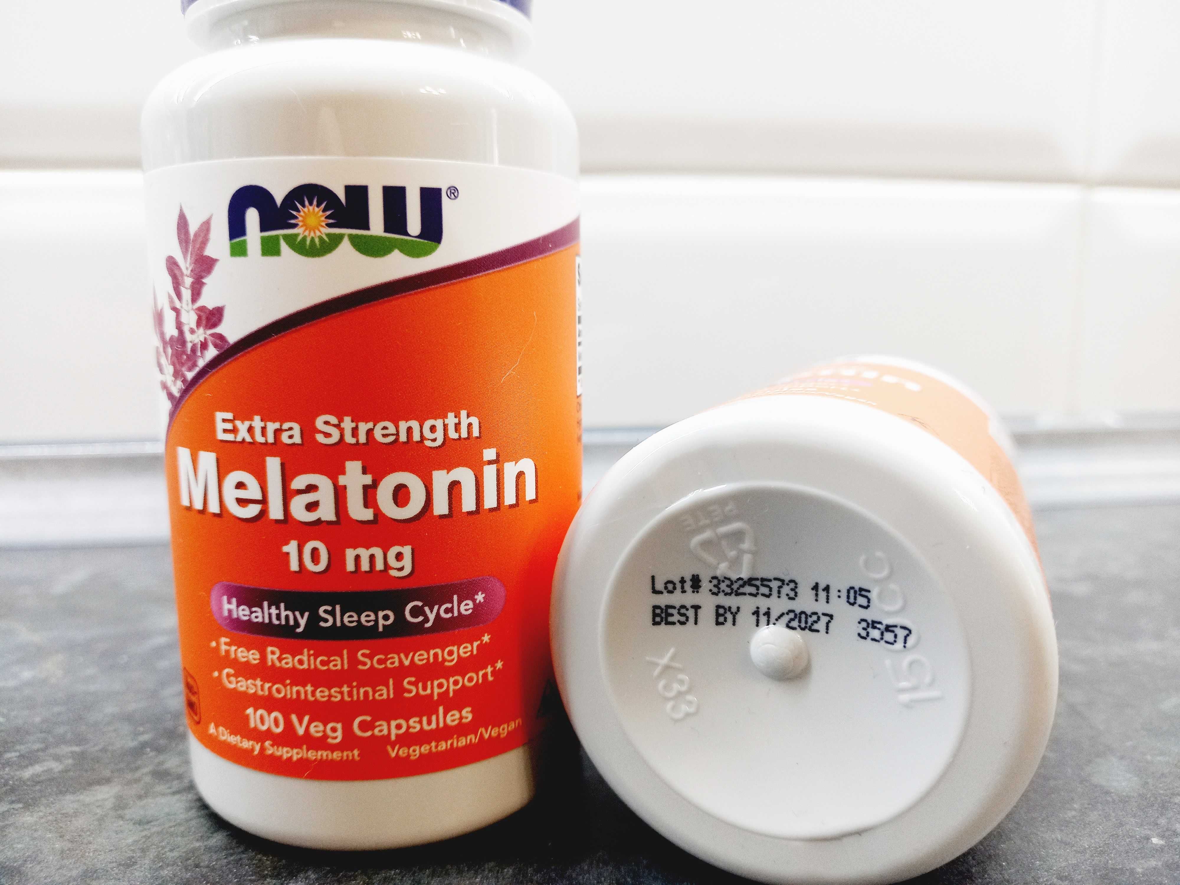 Now Foods, Melatonin 10 мг (100 капс.), мелатонин, мелатонін