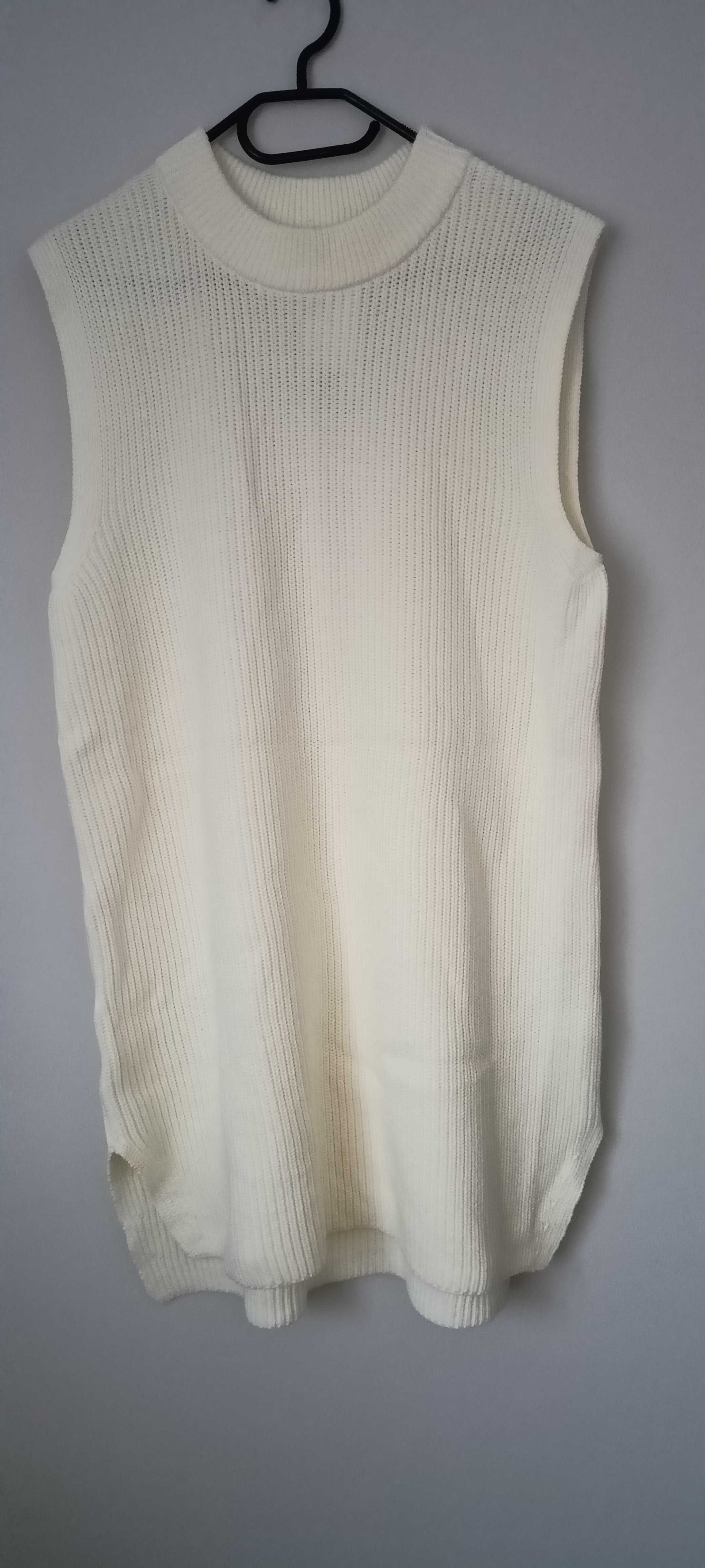 Nowa z metką Beżowo kremowa sweter tunika h&m 60% bawełna