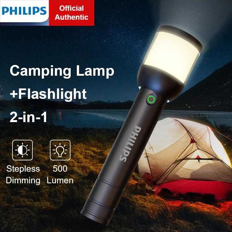 фонарик / Ліхтар Philips 2187  2в1 лампа для кемпінгу LED /Блекаут