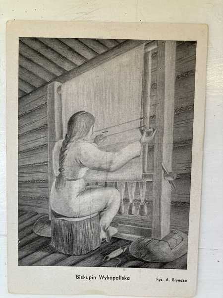 Stara pocztówka - Biskupin.