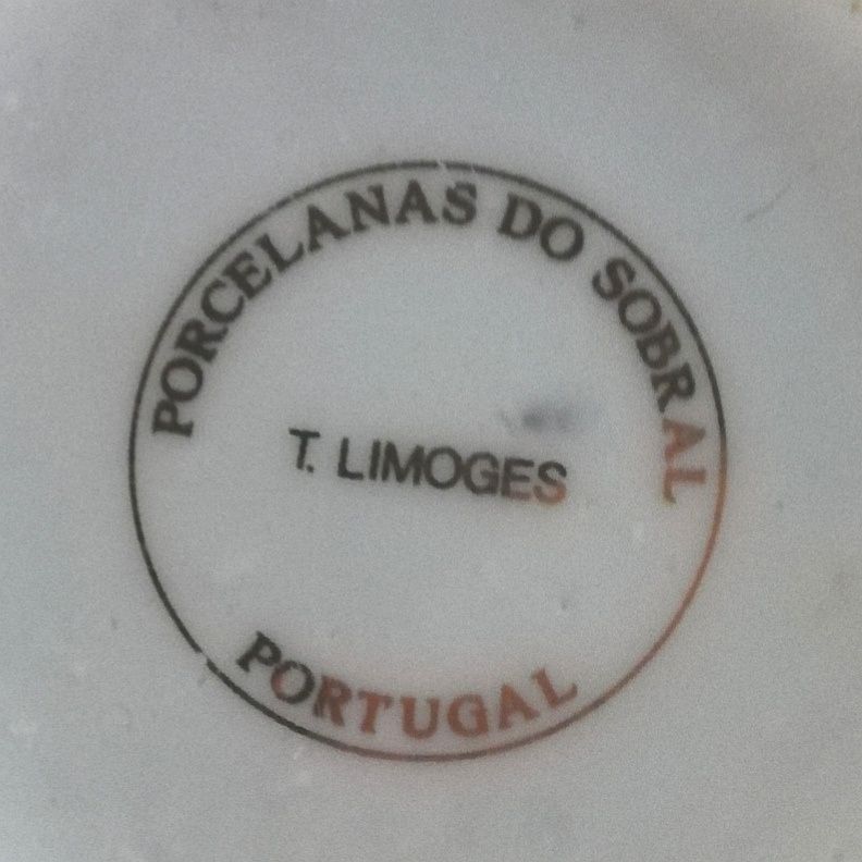 Pote decorativo em porcelana, vintage, T. Limoges.