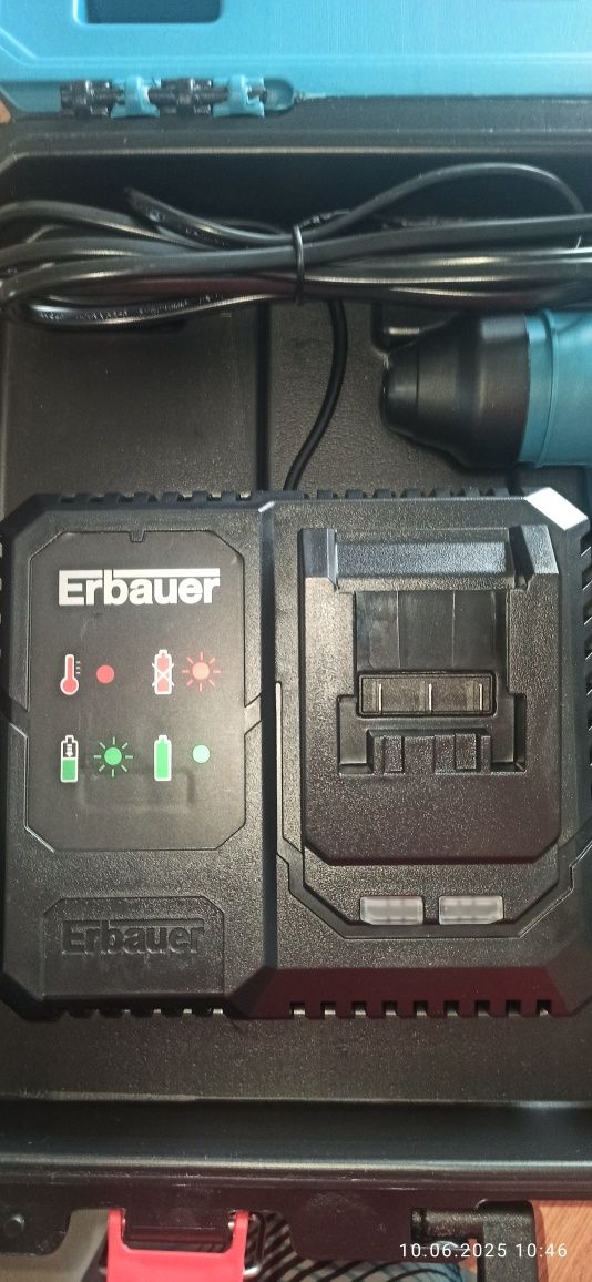 Nowa wiertarka Erbauer cały zestaw. Paragon