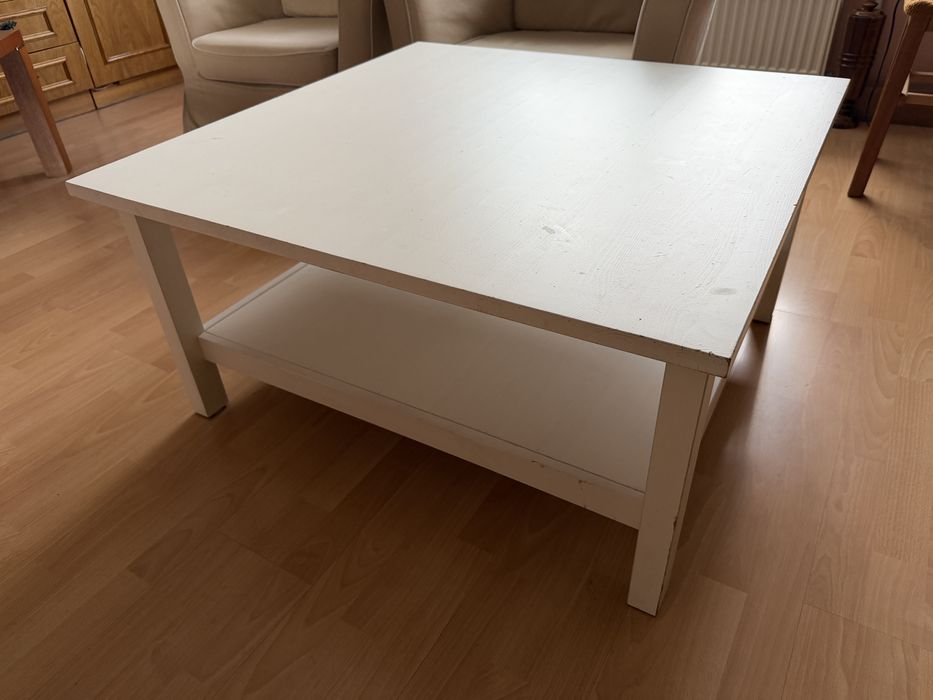 Stolik kawowy HEMNES IKEA 90 x 90 cm biały