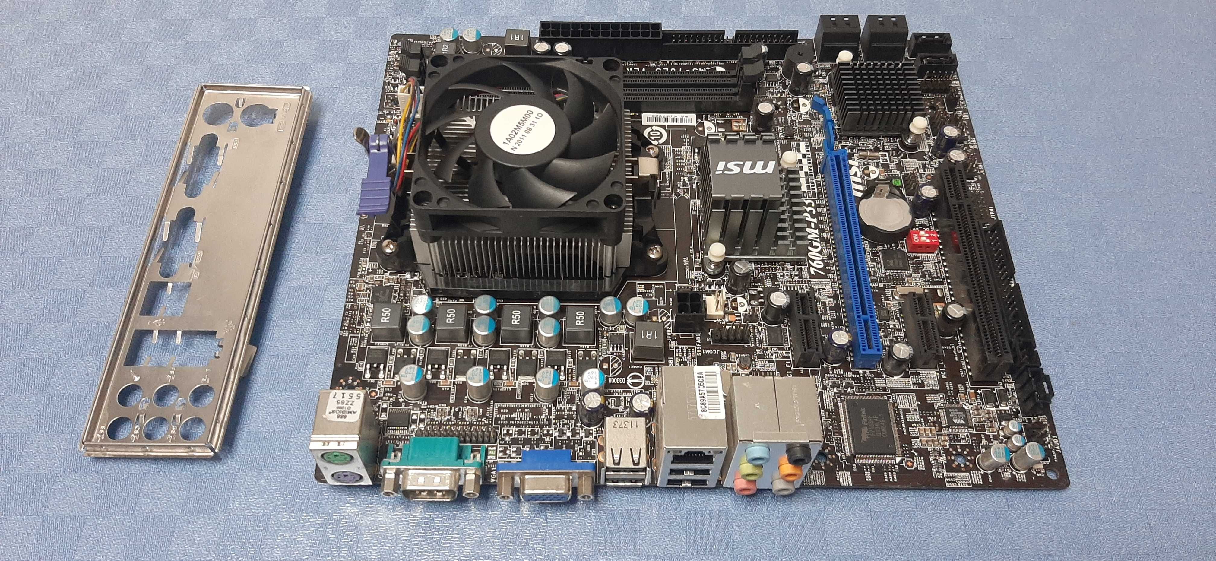 Материнская плата Socket AM3 MSI 760GM-P33 MS-7623 DDR3 PCI-Ex16 +