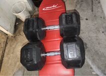Hantle heksagenowe 2x47,5 kg super stan