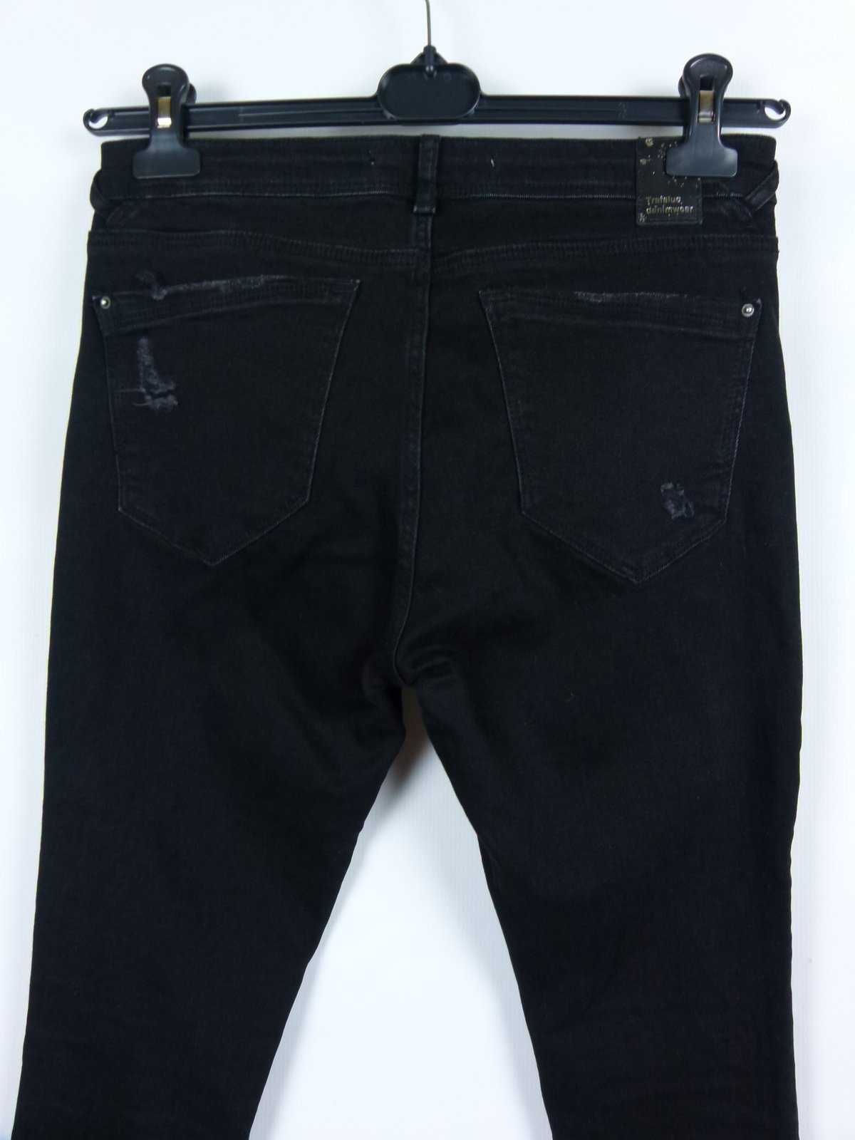 Zara spodnie jeans skinny slim dziury / 40