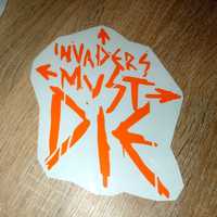 Наклейка The Prodigy Invaders Must Die (прозорий фон, різні розміри)
