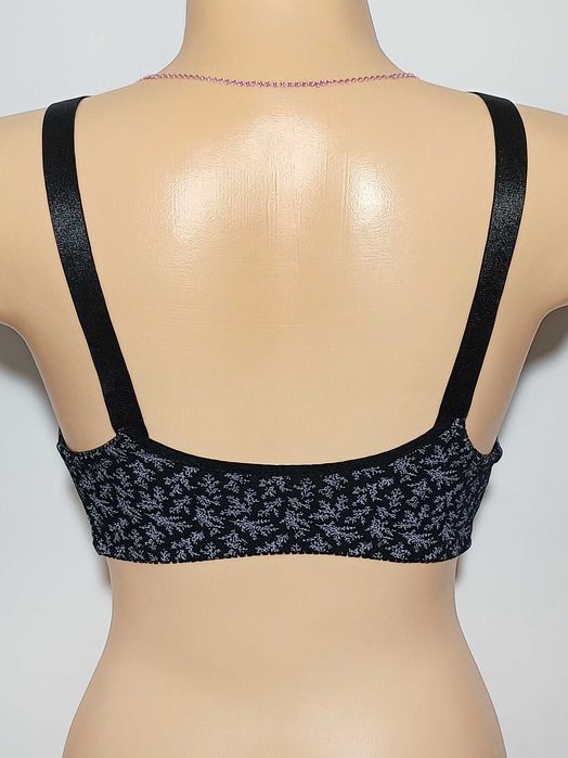 Han Biustonosz miękki zapinany z przodu czarny wygodny 120D