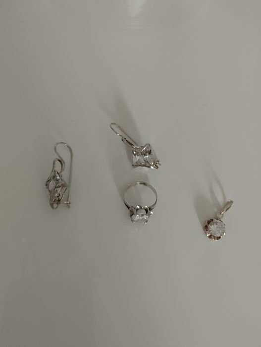 Komplet srebrnej biżuterii 925