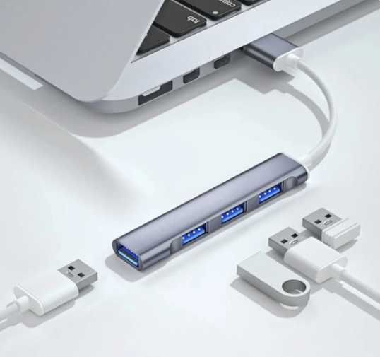 HUB USB-C (Type-C) com 4 portas USB - Novo