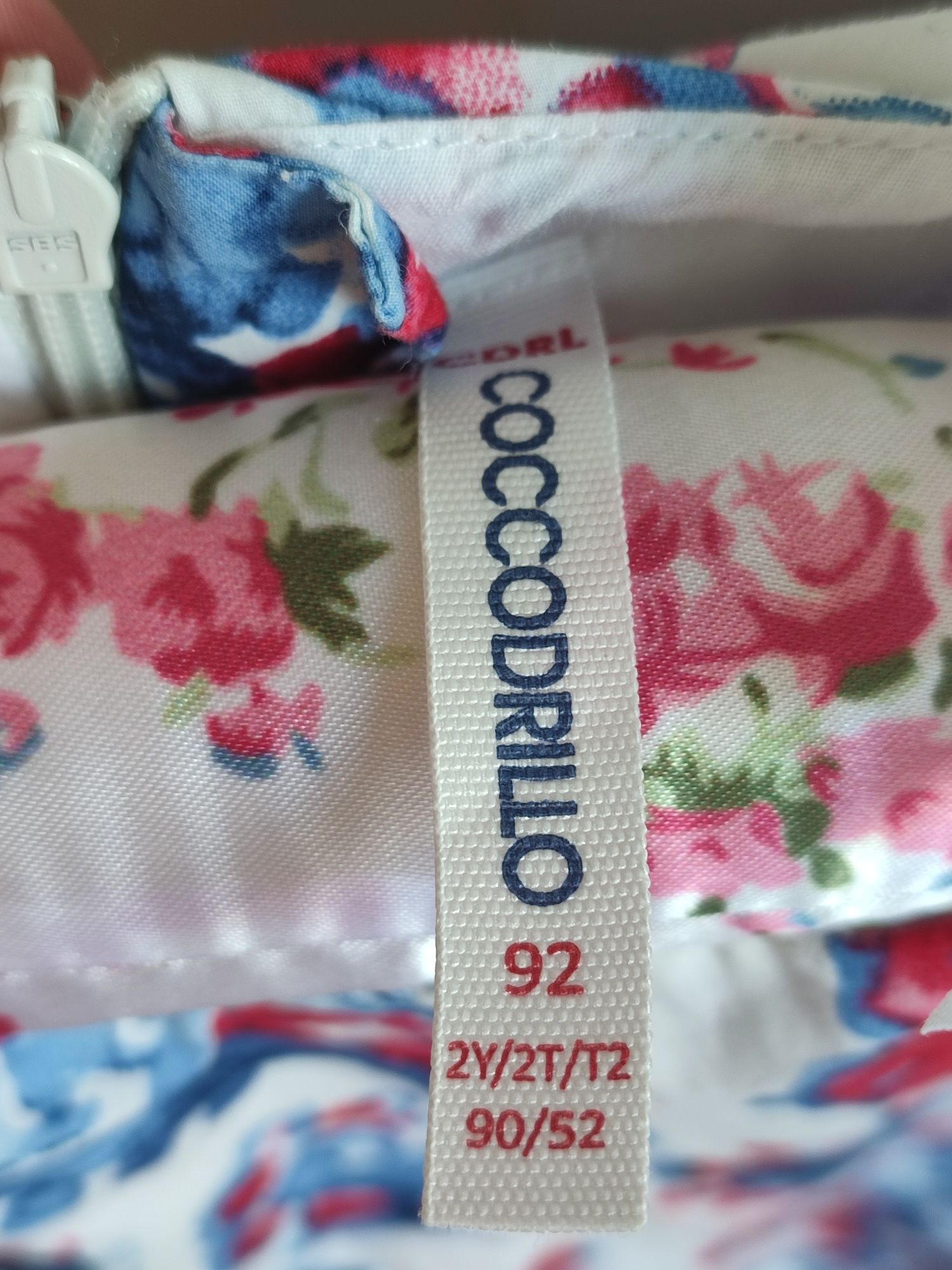 Sukienka 92 cocodrillo piękna idealny stan