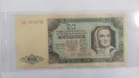 Banknot Polski 20 zł 1948 rok. Seria GU