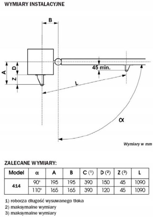 FAAC 414 Alfa Standard - zestaw do bramy skrzydłowej do 3m