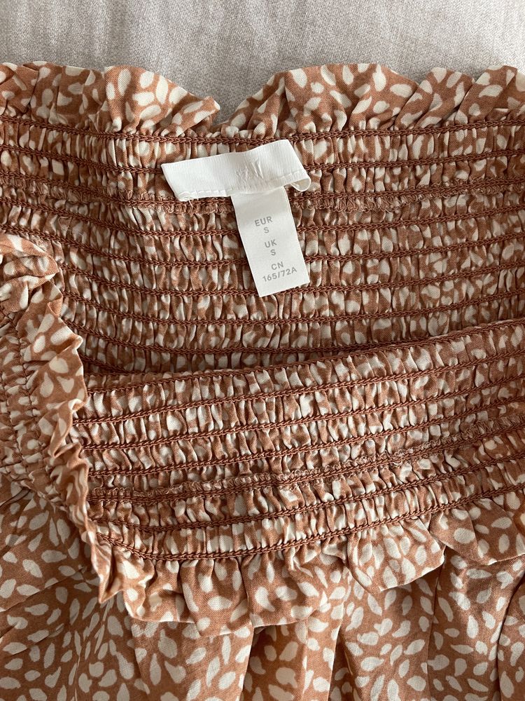 Letnia spódniczka H&M na gumie falbany S/36 spodnica