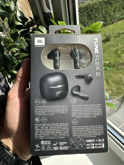 Słuchawki Jbl Tune Flex 2 czarne bezprzewodowe douszne