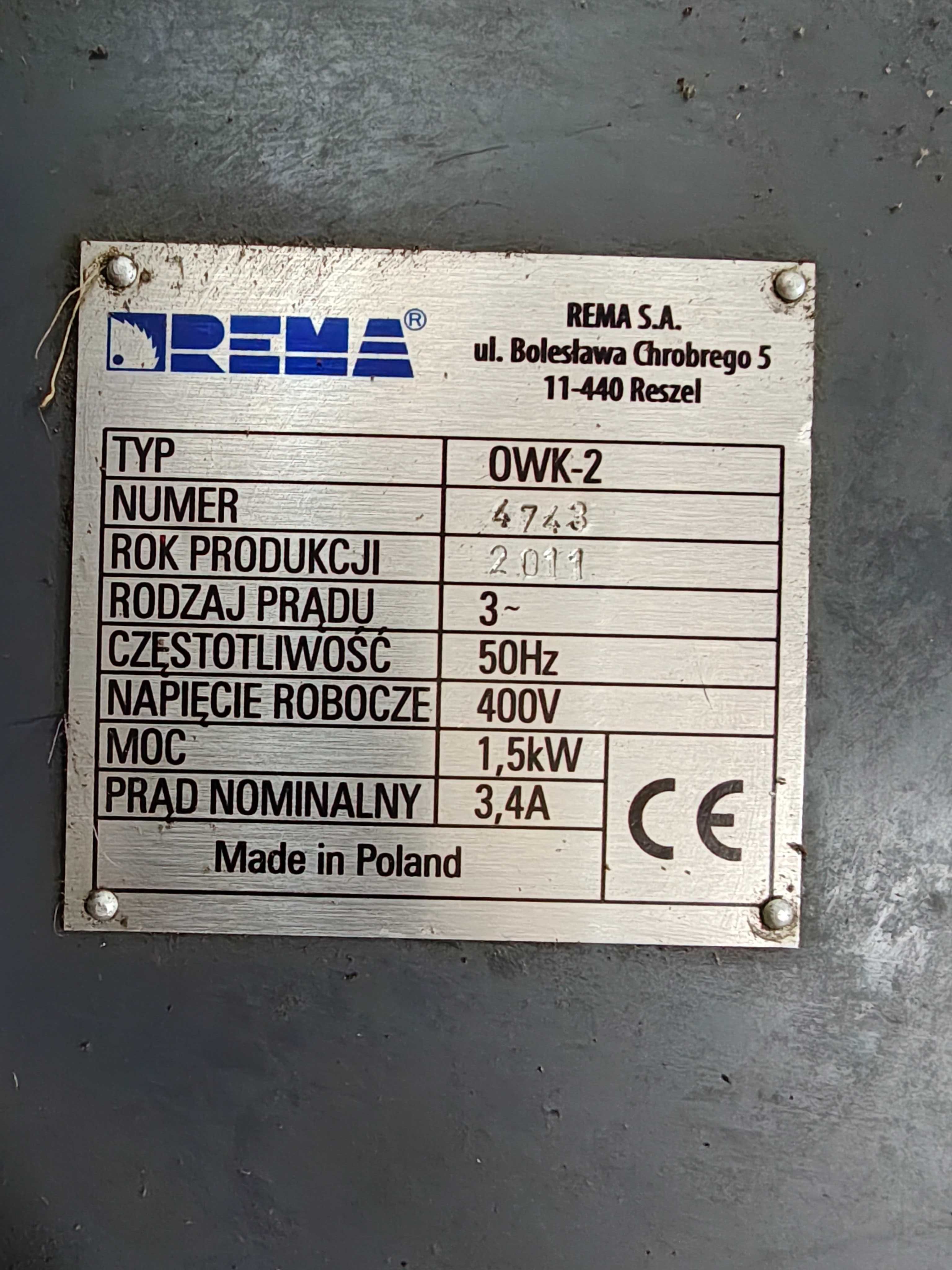 Odciąg przemysłowy do maszyn warsztatowych REMA model OWK2
