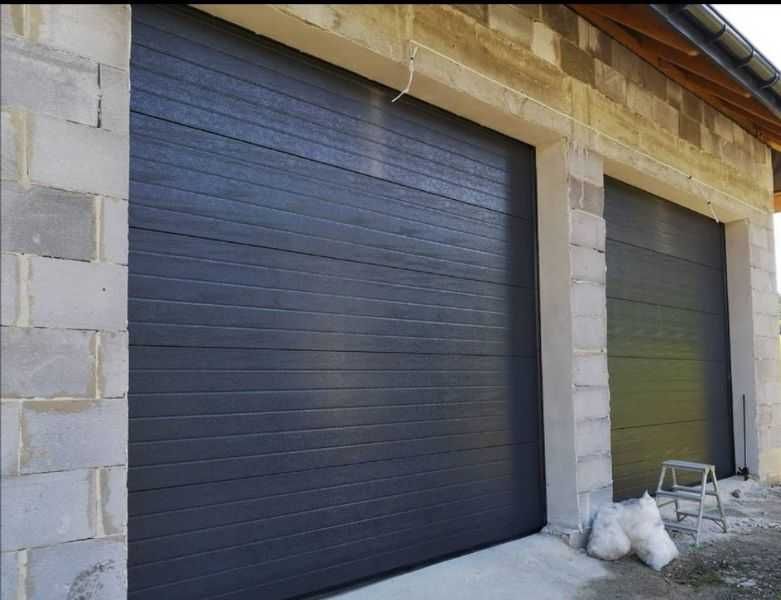 Brama garażowa 3000x2120 antracyt srebrna brąz segmentowa ocieplana
